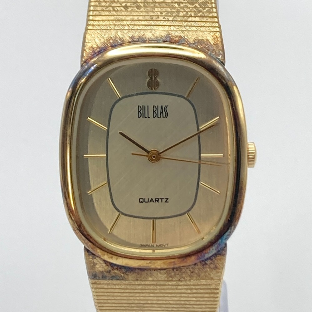 Vintage Bill Blass Women's Watch Gold Tone Oval 26mm Adjustable New Battery